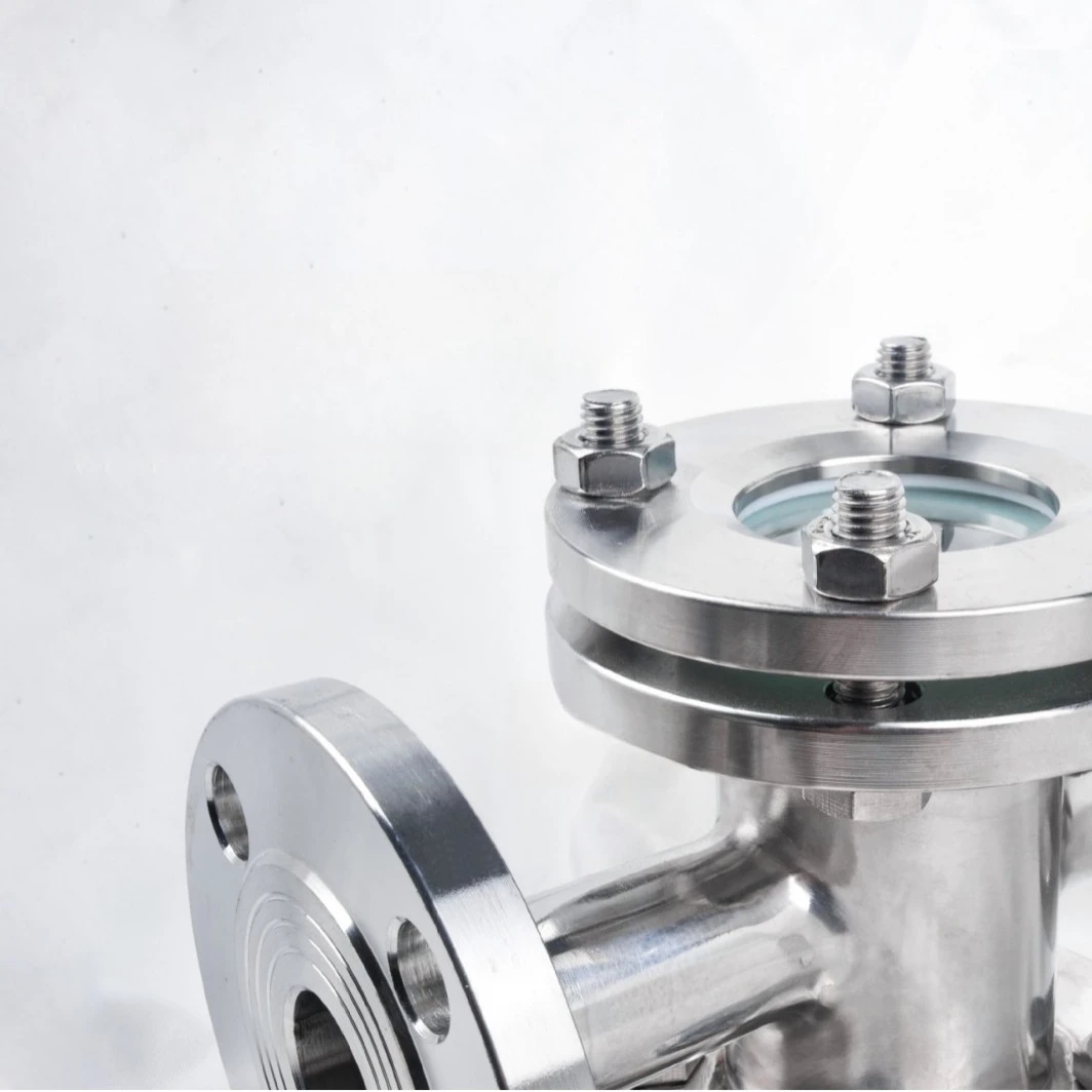 Carbon steel 304 stainless steel square flange straight-through chemical equipment with pressure-resistant observation window
