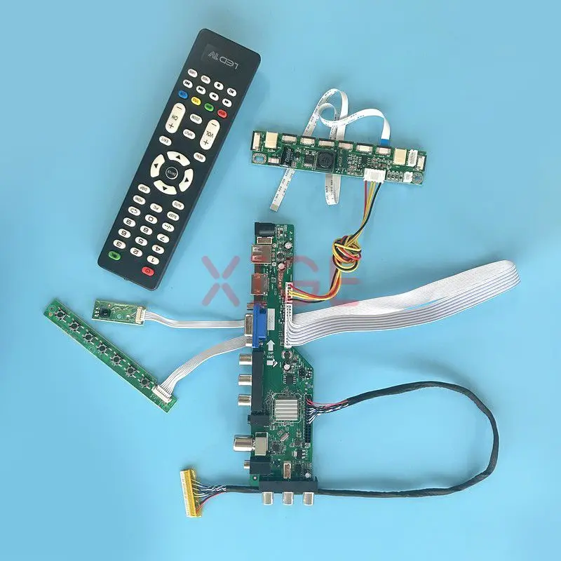 

LCD Driver Controller Board Fit MT185GW01 M185XW01 18.5" Display Digital Signal DVB 1366*768 Kit DIY 30-Pin LVDS AV+USB+DHMI+VGA