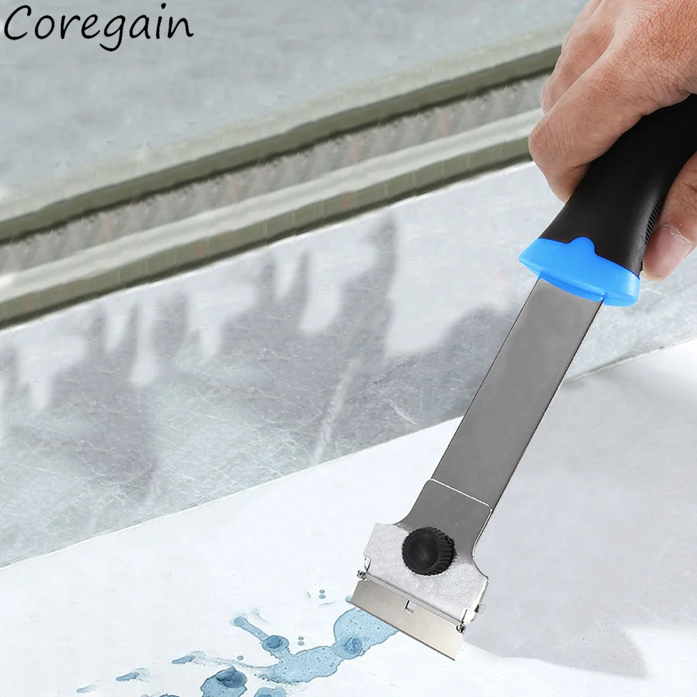 Double-sided Scraper Blade Window Cooktop Oven Stove Squeegee Tool Steel Plastic Blades Sticker Remover Car Glass Cleaning Tools