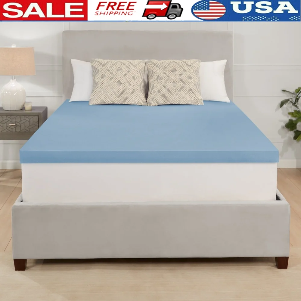 

3 Inch Memory Foam Mattress Topper Hypoallergenic Queen Size Extends Mattress Life CertiPUR US Certified Ships Compressed Roll
