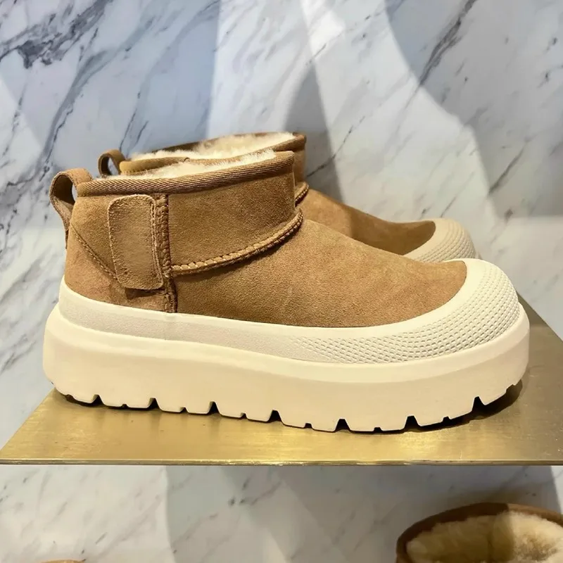 Women Clogs Platform Creepers Winter New Flock Snow Boots Winter Shoes Women Clogs Platform New Creepers Flock Snow