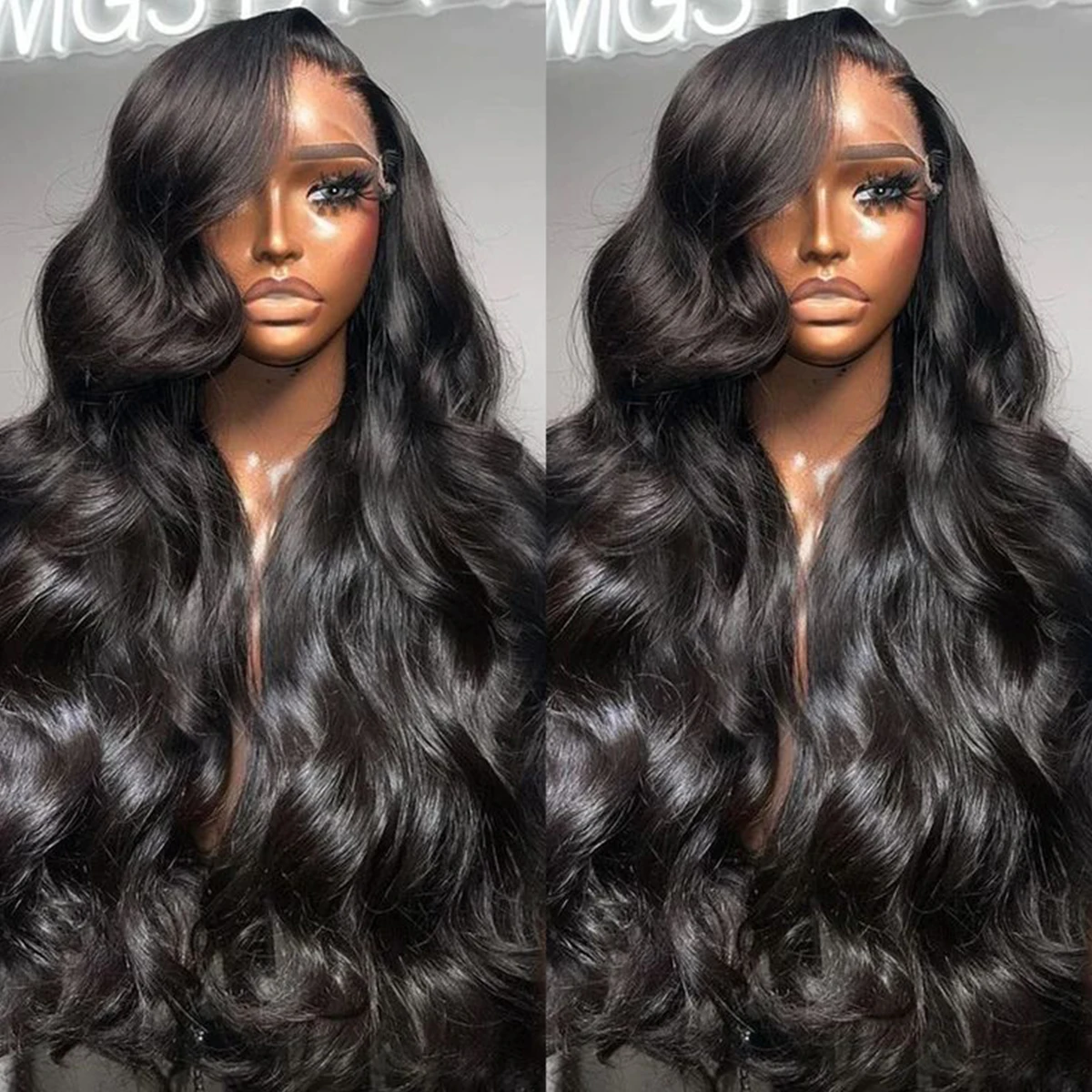 200 High Density Straight 13x6 Hd Lace Frontal Wig 40 Inch Human Hair Wig Natural Black Pre Plucked Lace Frontal Wigs For Women