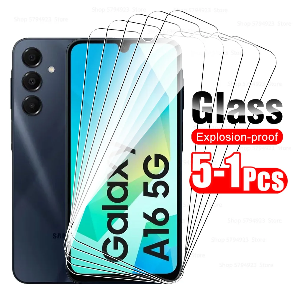 5-1Pcs SamsungA16 Protective Glass For Samsung Galaxy A16 A15 4G/5G 9H Tempered Glass Screen Protectors Samsun A 16 15 SamsunA15