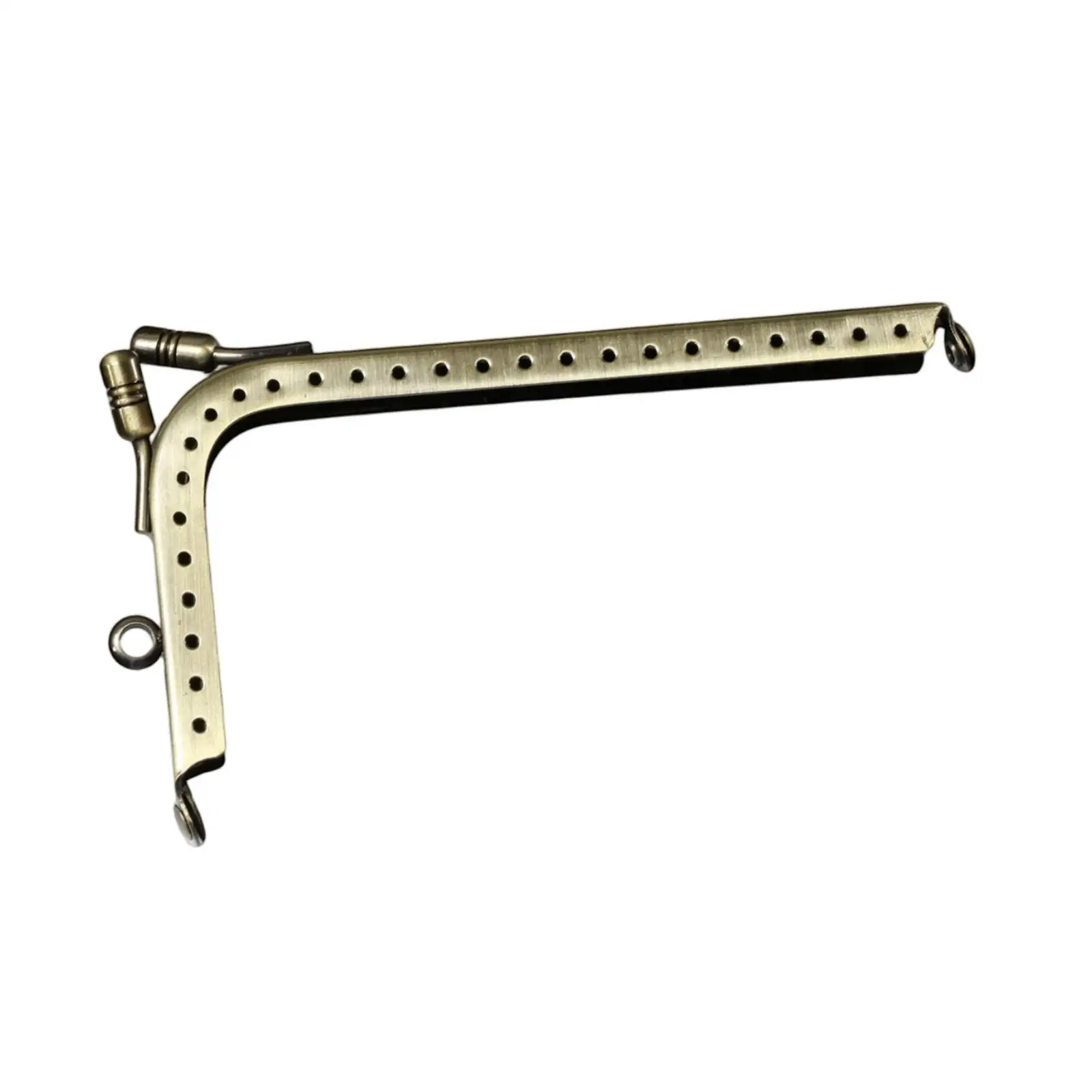 Kiss Clasp Metal Purse Frame L Shaped Clutch Handle Hardware Vintage Finish for DIY Craft Bag and Coin Purse