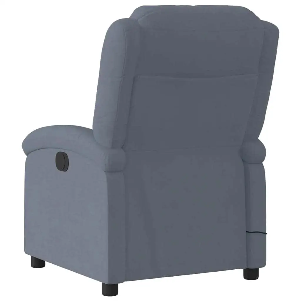 Sillón reclinable de masaje de terciopelo gris oscuro: comodidad y estilo para la relajación