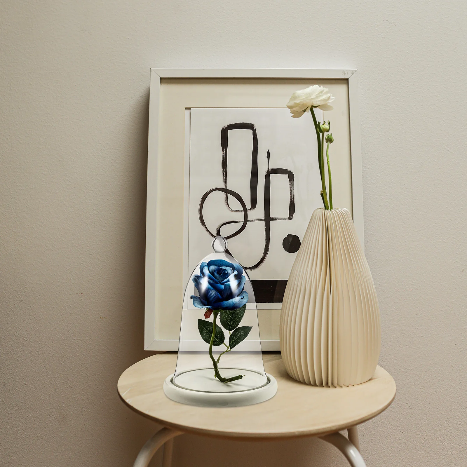 

Flower Display Decorative Glass Cover Preserved Decoration Micro Landscape Dome