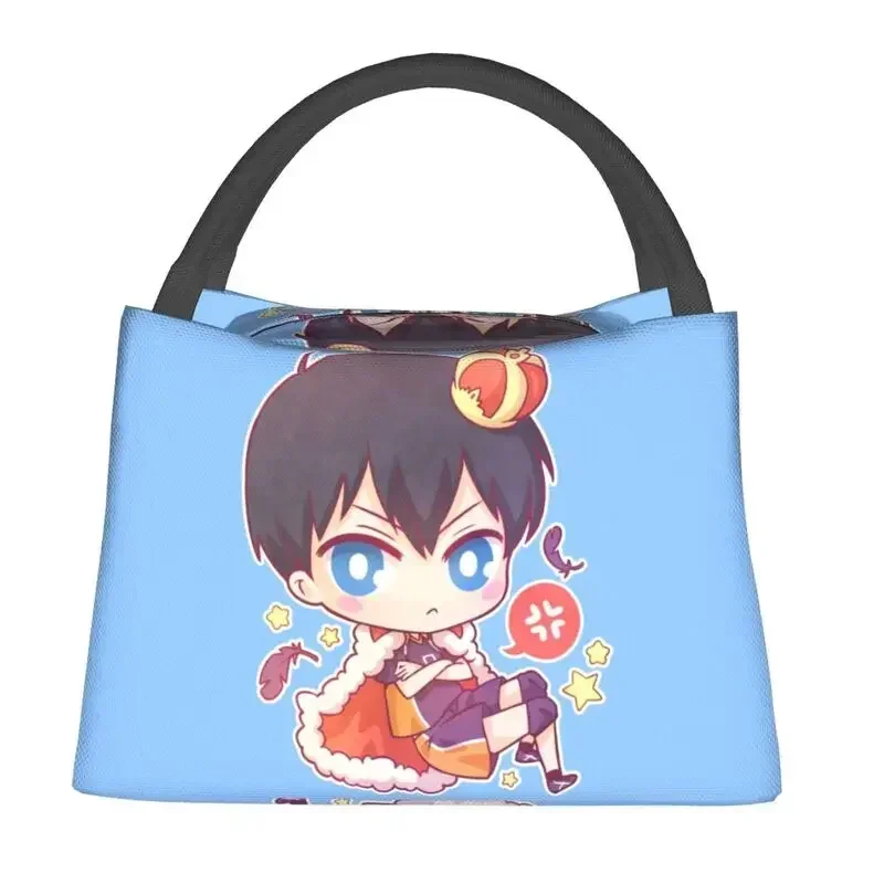 Haikuu Tobio Kageyama 휴대용 도시락 상자 여성 누출 방지 일본 배구 애니메이션 만화 열 쿨러 식품 절연 점심 가방