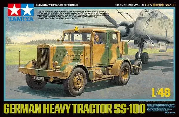 

Tamiya 32593 1/48 Комплект военной модели Второй мировой войны Немецкий тяжелый тракторный автомобиль SS-100 Модель здания