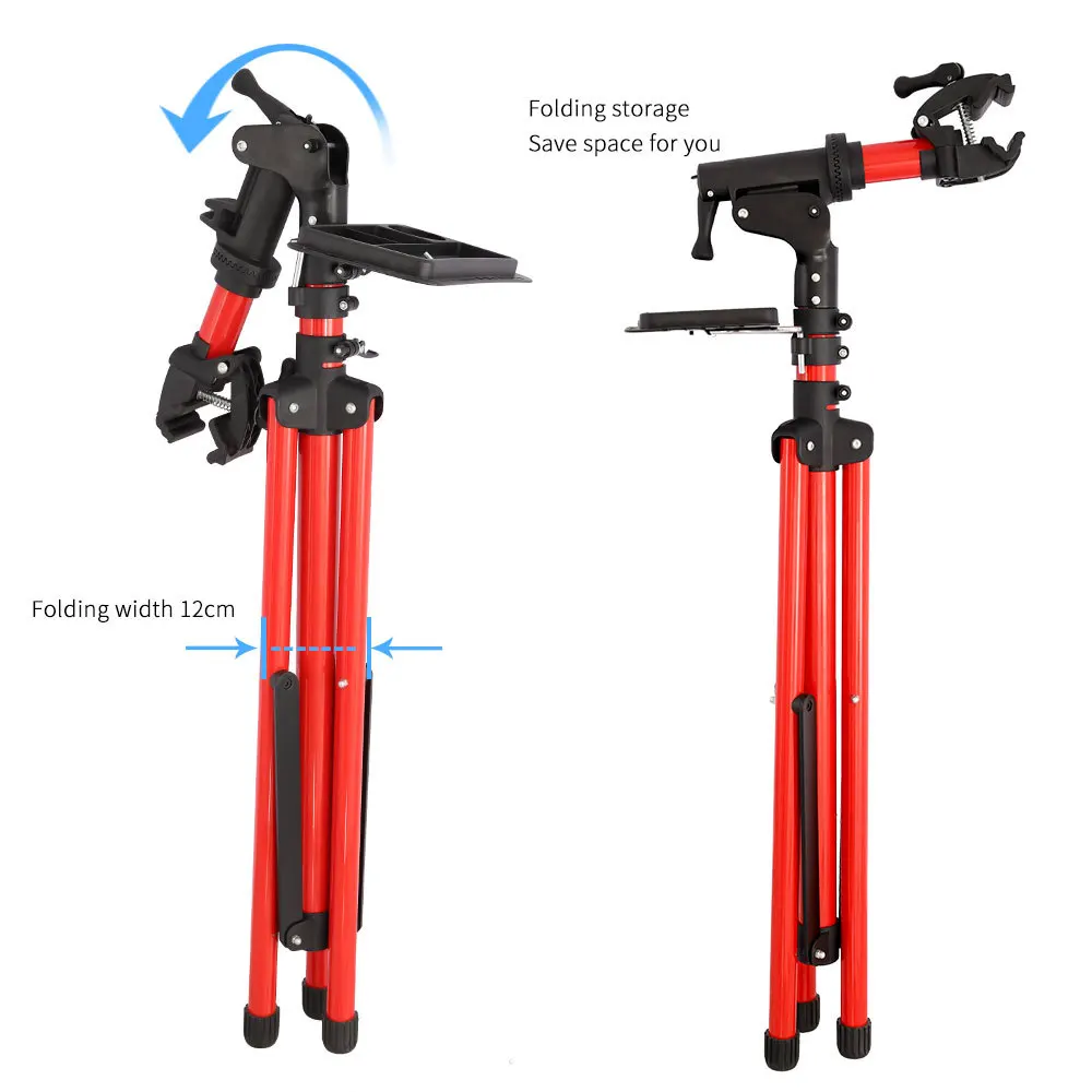 Aluminum alloy bike repair stand  Adjustable road bike repair tool Bicycle Foldable quick-release maintenance stand