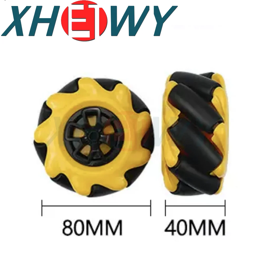 48mm 60mm 80mm High Hardness Plastic Mecanum Wheel Omni-Directional for TT Motor Smart Robot Car with 6mm hubs