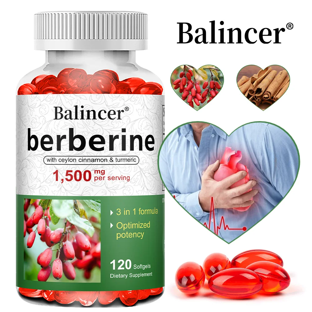 

Berberine + Ceylon Cinnamon Supplement-Powerfully Supports The Immune System,Digestive Health,Body Regulation,Energy Production