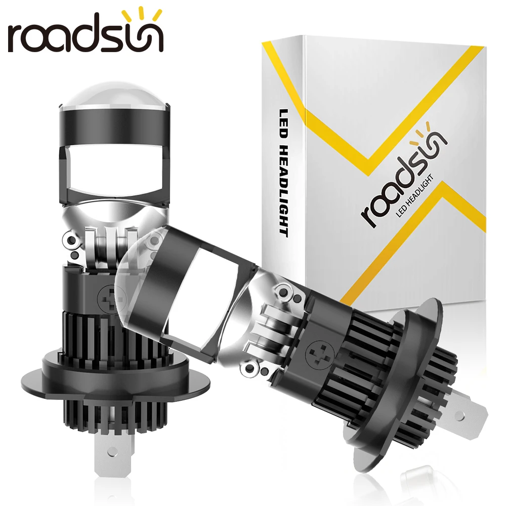 H7 9005/HB3 9006/HB4 H11 led Projector Len 30000Lm Lamp 6000K White Mini Lens Led Hib2 Bulbs Headlight for Car Motorcycle 2pcs