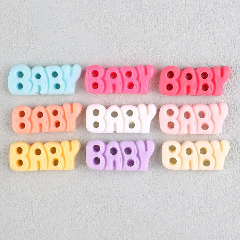 10pcs 29*11mm Diy Resin Word Baby English Alphabet Card Charms Accessories Mobile Phone Shell Beauty Materials Children's Hand A