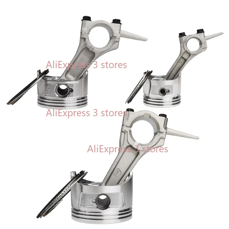 طقم مكبس محرك البنزين وقضيب التوصيل 152F 168F 170F 173F 177F 188F 190F 192F Conrod