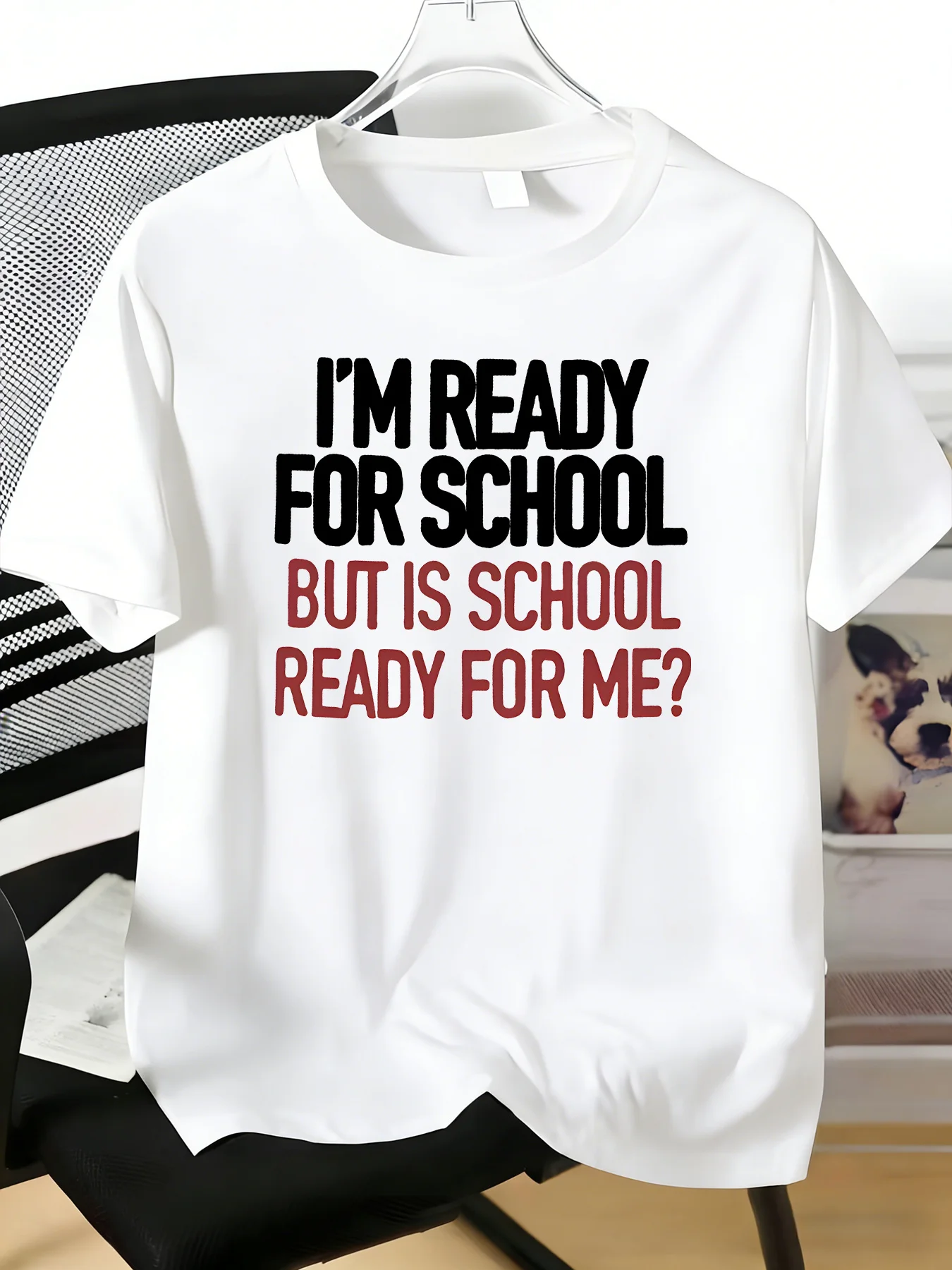 Funny Back To School Text Slogan Graphic Mens Crew Neck Short Sleeve Soft Cotton Student Male Daily Summer Casual Basic T Shirts