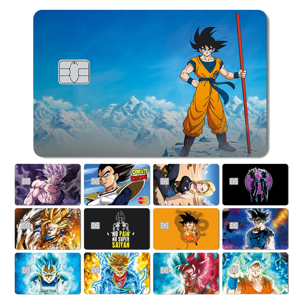 Magic Shark Fashion Anime Dragons Balls 3M PVC Matte Ultra Thin Skin Sticker Cover Film for Debit Credit Card