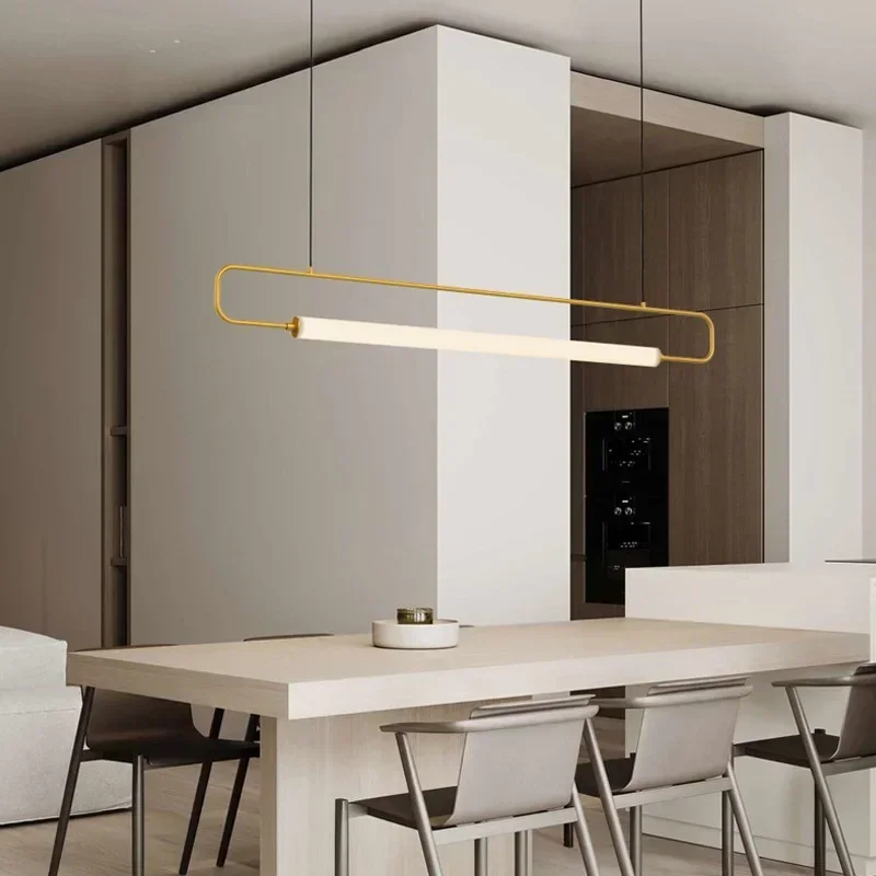 TechHPNordic Modern LED Pendant Light Iron Minimalist Black Gold Home Decor Chandelier Dining Room