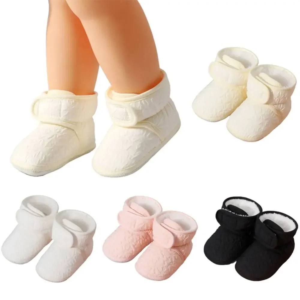 

High Quality Non-slip Baby Winter Ankle Boots Warm Soft Girls Boys Snow Shoes Solid Color Newborn Walking Shoes Toddler