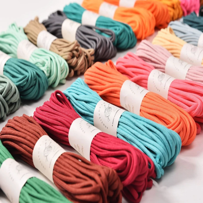 2 Skeins Soft Colorful 3mm Polyester Cord  20meters DIY Craft String for Key Chain Making, All Purpose Crafts, Macrame Rope