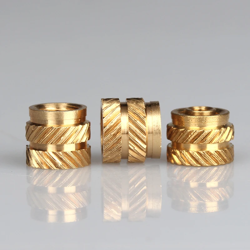 M2 M2.5 M3 M4 M5 M6 Brass Hot Melt Insert Knurled Nut Thread Heat Molding SL-type Double Twill Injection Embedment Nut Injection