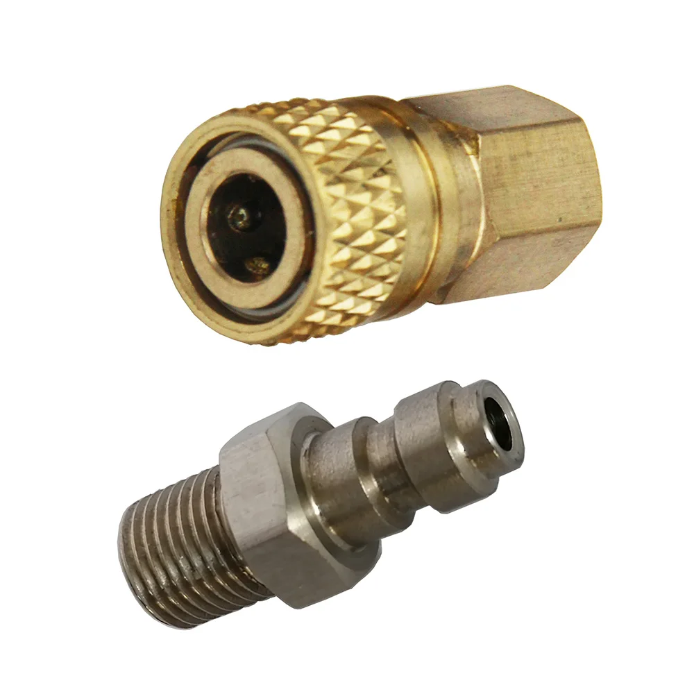 Quick Release M10 x 1 1/8 BSPP 1/8 NPT  PCP Fill Fitting Female / Male Disconnect 8mm QD Fitting Coupler