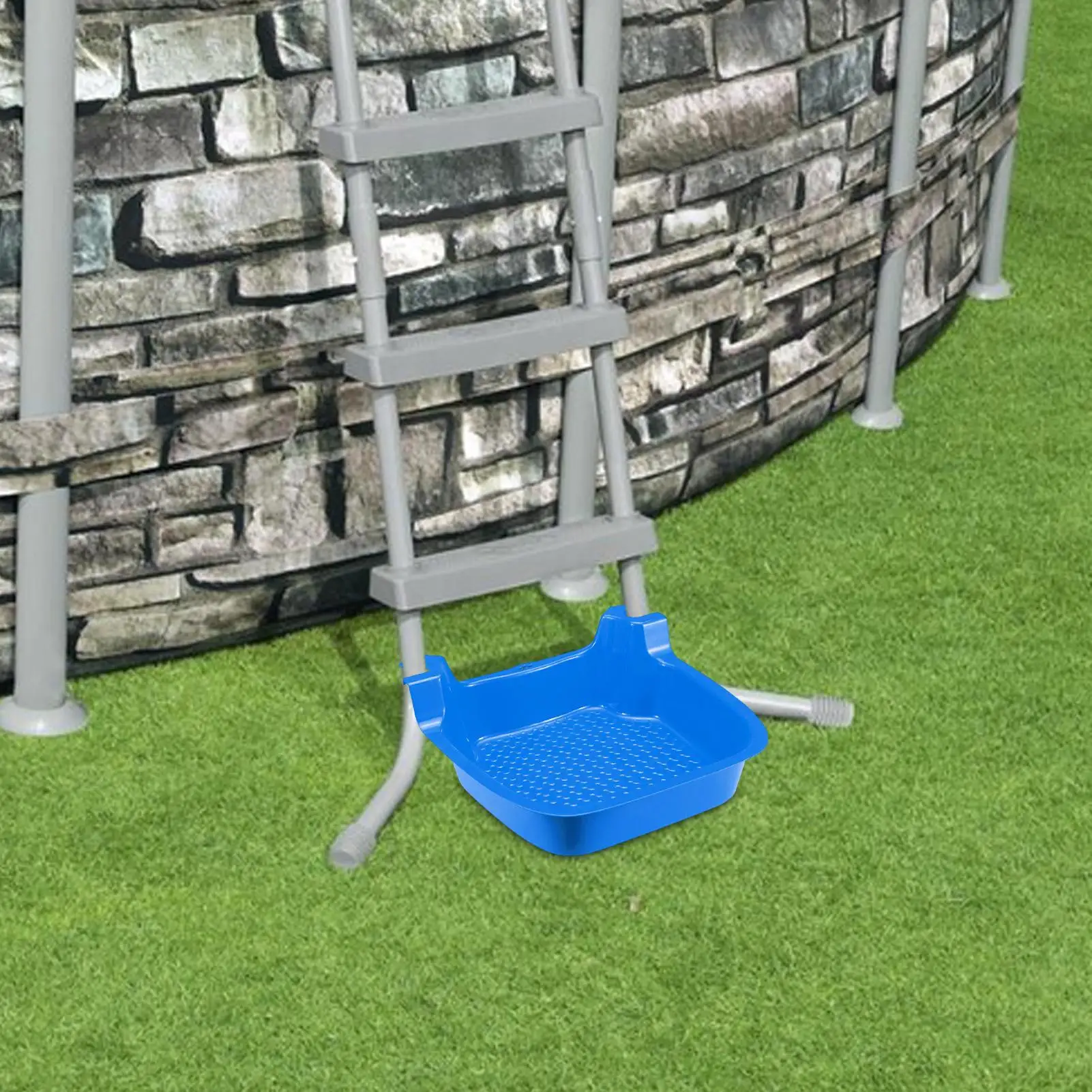 

Portable Foot Bath Non Slip Foot Soak Tray Footbath Basin Installed on Pool Ladder Wash Sand & Dirt Before Entering