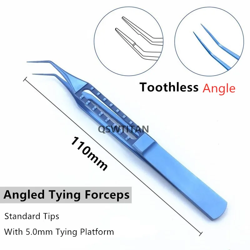 แหนบจับติดตา 115 มม./85 มม./110 มม. แท่นผูกไหม แหนบผูกไหม ด้ามแบน แหนบทันตกรรม เครื่องมือจับติดตา