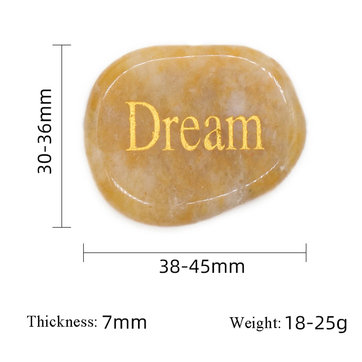 1pc Natural Stone Carving Random Fonts Crystal Agate Spirit Gemstone Crafts Home Decoration Ornament Gifts