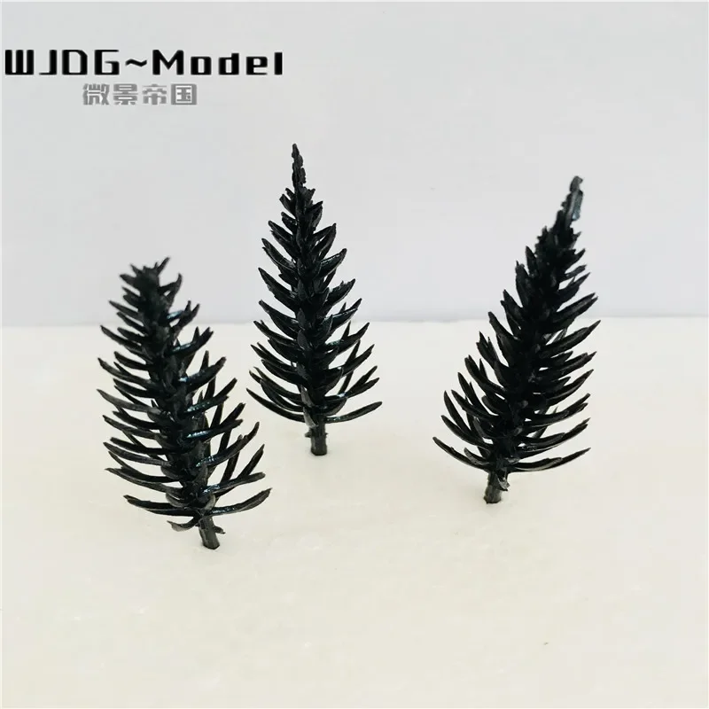 WJDG model 6.5 cm Mini Pine Tree Arm Plastic Tree Trunk Scale Architectural Model Tree Brown color for layout design