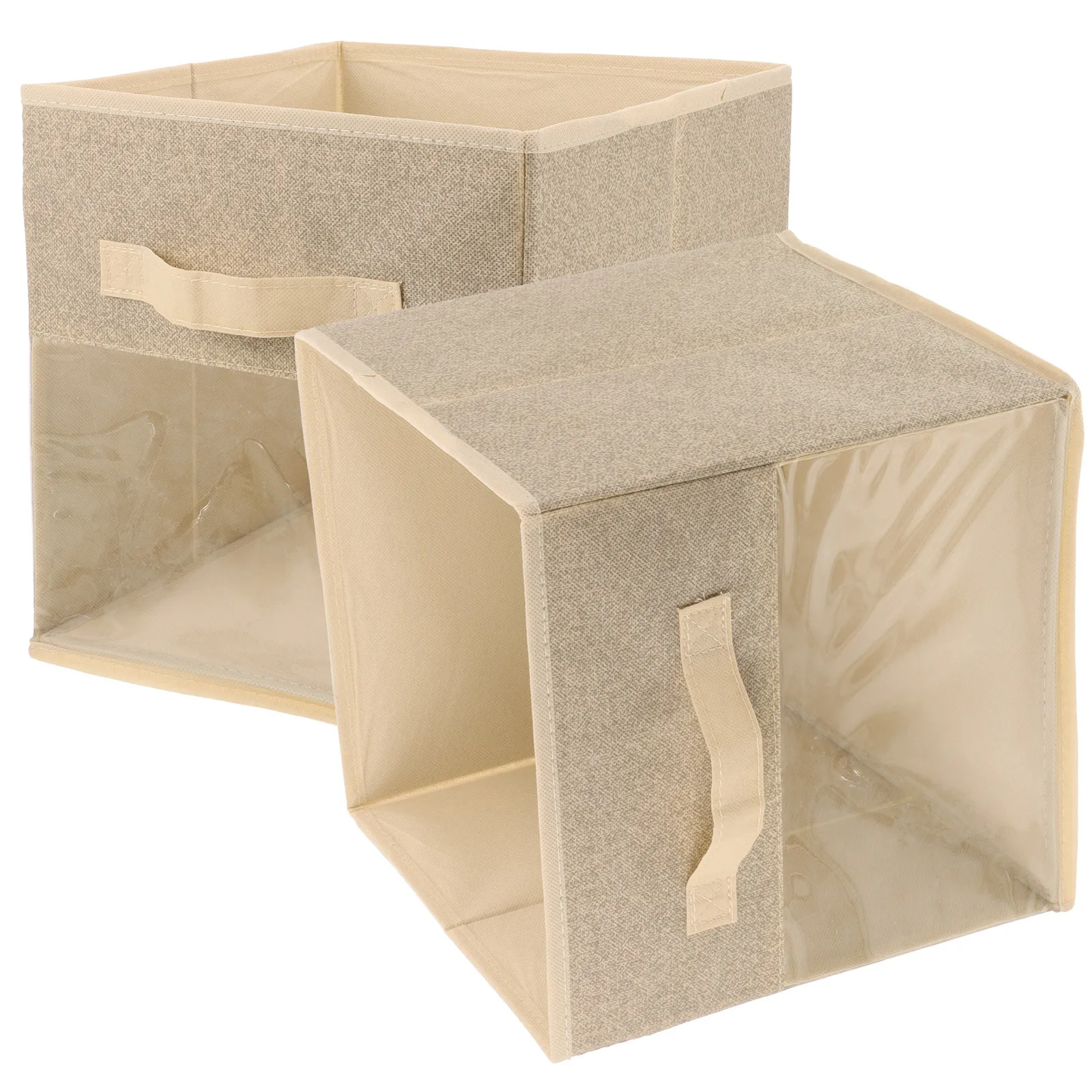 

2Pcs Foldable Fabric Storage Bins Wardrobe Organizer Multipurpose Cube Bin Sundries Container Home Tidy Storage Bin