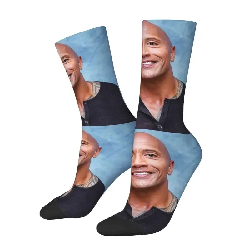 Fashion Printing Dwayne The Rock Johnson Socks for Women Men Male Stretchy Summer Autumn Winter Crazy Crew Socks