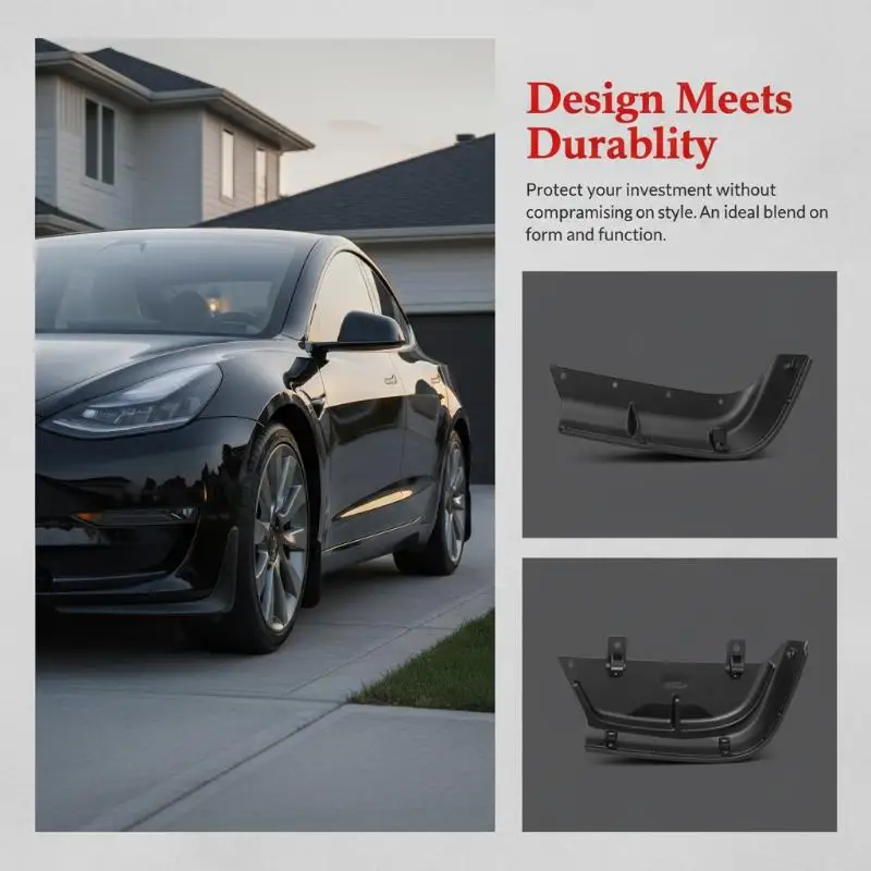 Smart Mud Flaps for Model Y Model 3 Accessories Splash Guards Car Paint Protection Ideal for All Roads