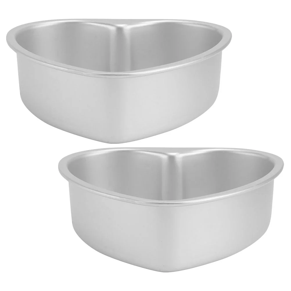 

2 Pcs Bread Heart Cake Mold Baguette Lids Aluminum Alloy Molds for Baking Shapes