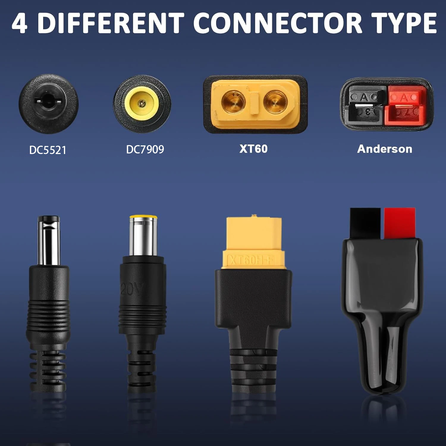 Cable de Panel Solar JMUYTOP de 1,8 M/70 pulgadas/5,9 pies con conectores Anderson DC 5521 7909 xt60 para central eléctrica Jakery/EF ECOFLOW/Renogy