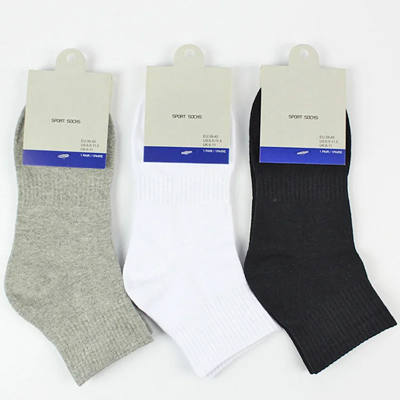 3Pairs/pack Solid Color Socks Women Men Quality Cotton Black White All-match Short Socks Casual Sports Summer Autumn Couple Sock