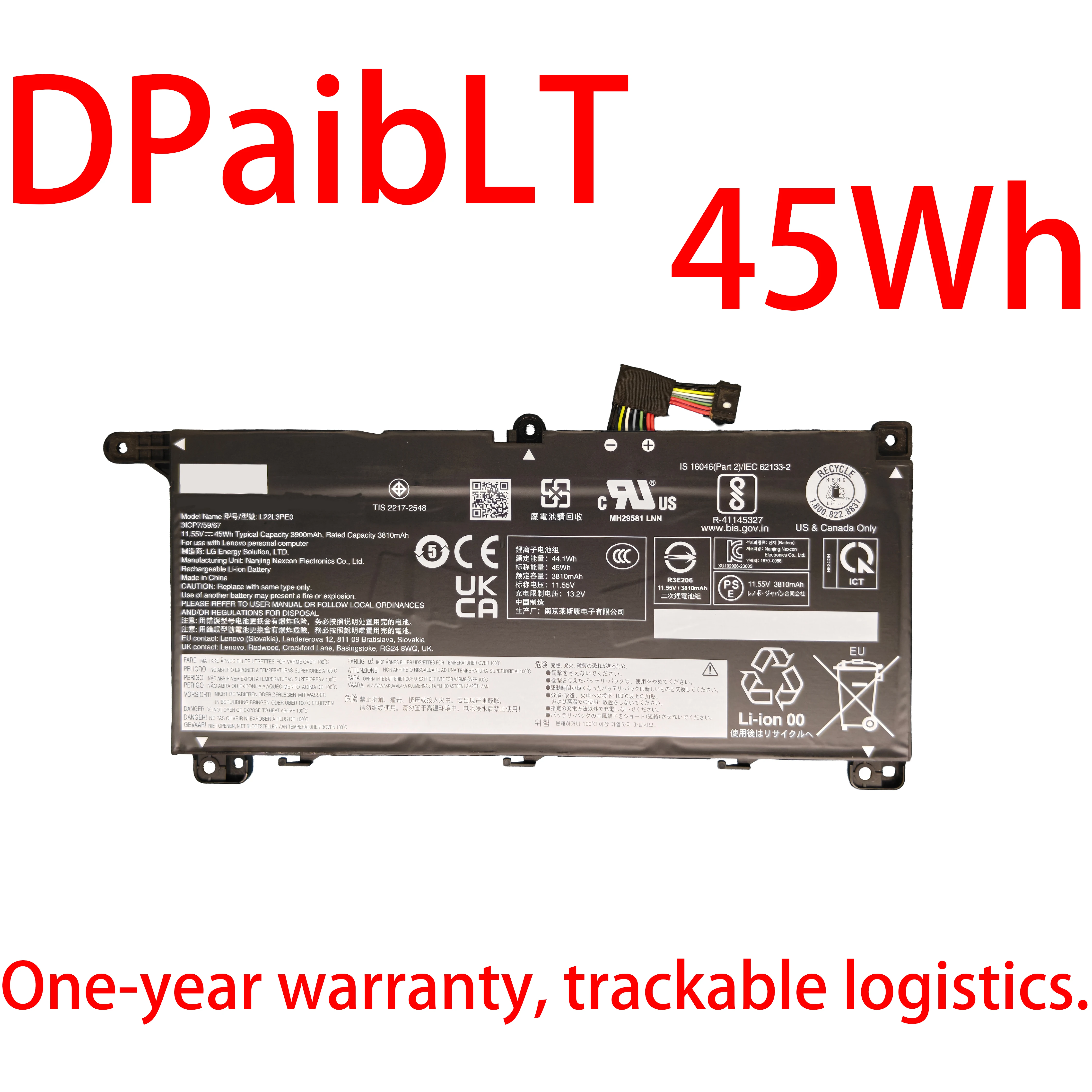 

DPaibLT NEW L22L3PE0 L22D3PE0 L22M3PE0 LAPTOP BATTERY For Lenovo Vivobook Pro 14 Oled M3401QC X3400PA X3400PH K3400PA K3400PH