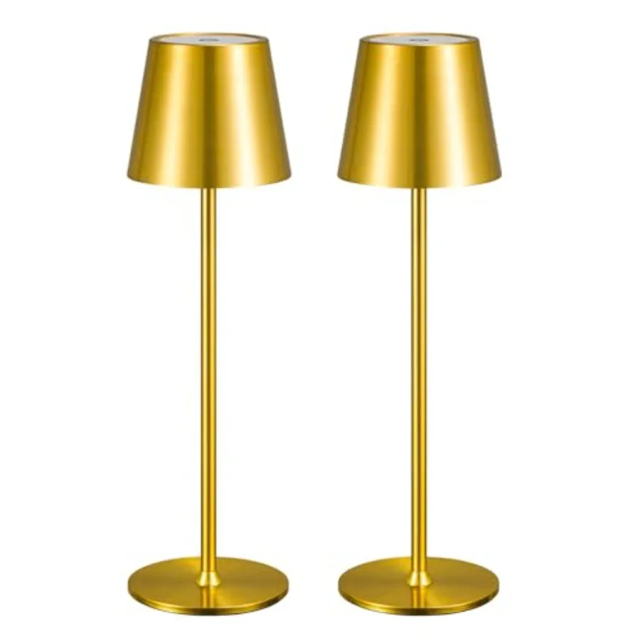 

2 Pack Cordless Table Lamp, Portable LED Desk Lamp, 6000mAh Battery Operated, 3 Color Stepless Dimming Up, for Restaurant/Bedro