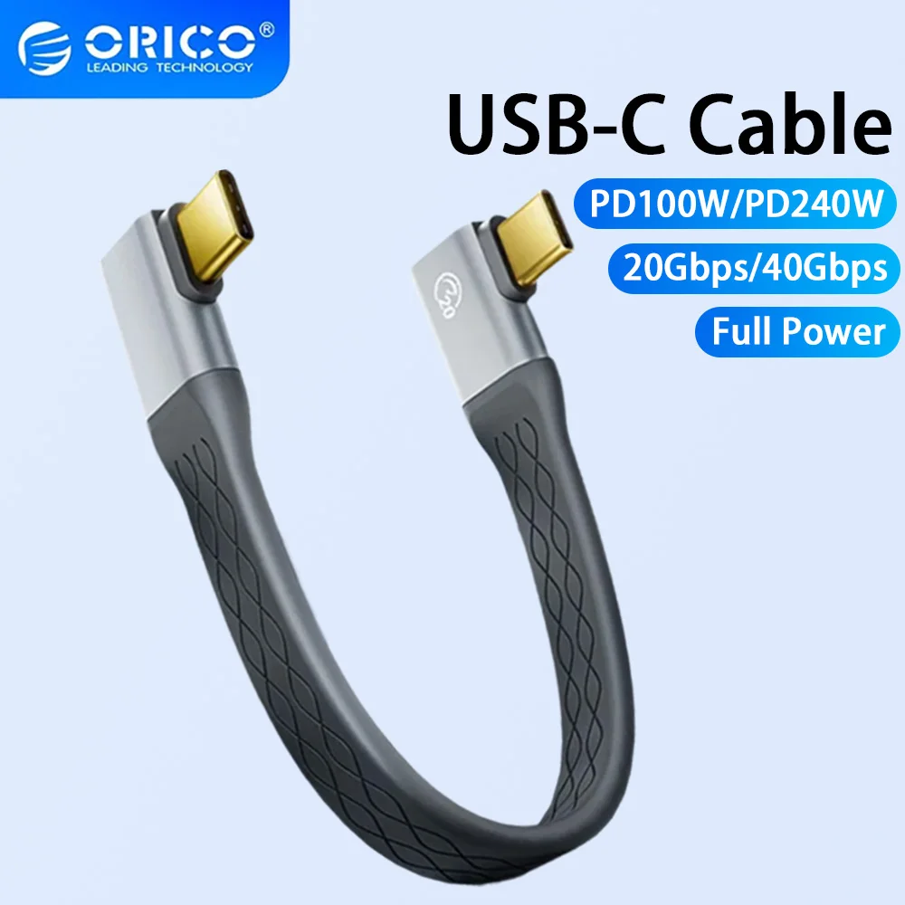 

ORICO 20/40Gbps USB-C Cable Charging Cable Portable C to C Cable Data Cord PD100/240W Fast Charger for Macbook Huawei Xiaomi