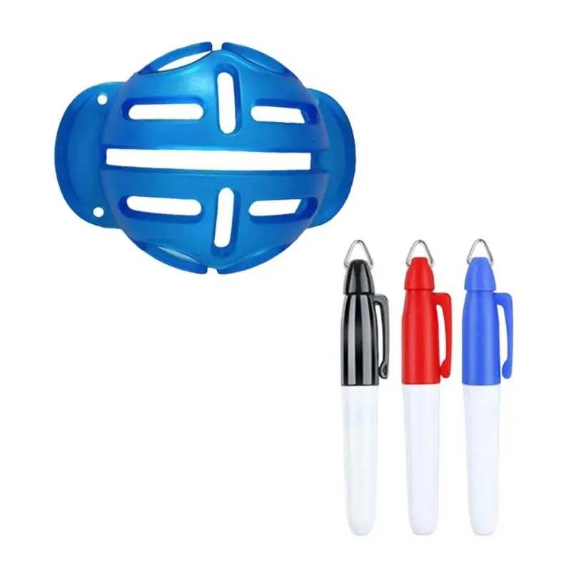 

652F Golf Ball Putting Alignment Marking Tool Golf Ball Line Marker With 3 Pens