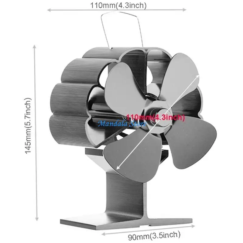 U2JC SF118S مروحة موقد للمنزل قطعة خشبية سميكة حرق الموقد تعميم الهواء الدافئ توفير الوقود بكفاءة لعائلتك المنزلية
