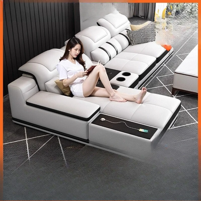 

The first layer of leather sofa is cowhide, which is simple in size, living room with complete furniture, imported sofa combinat