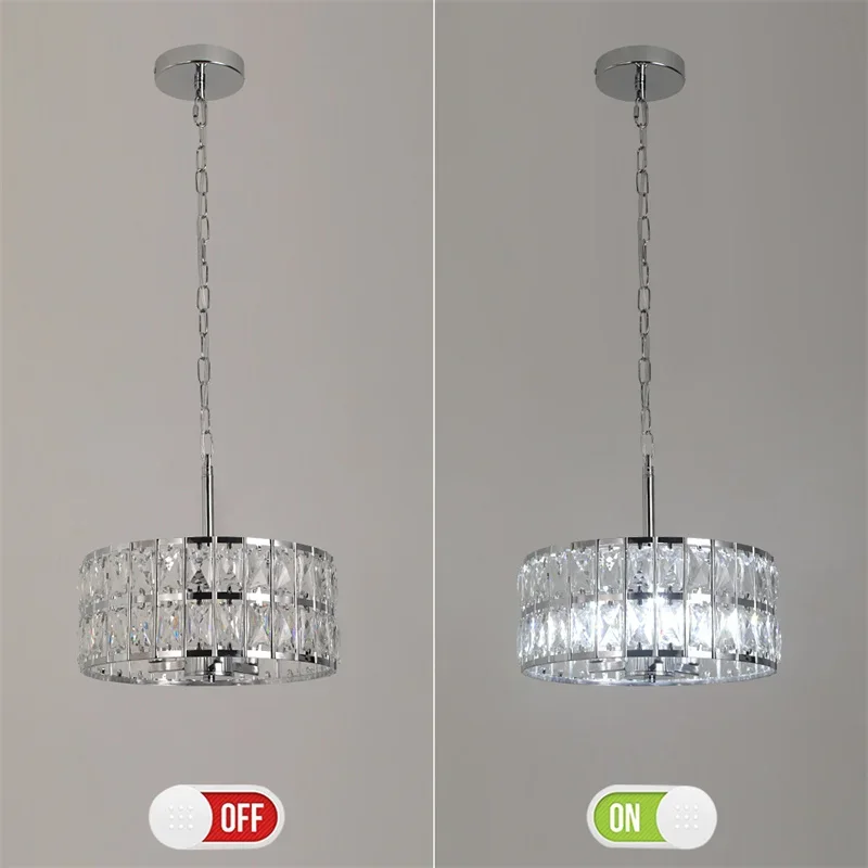VETRULUS Moderne K9 Kristall Anhänger Licht Nordic Kronleuchter Schlafzimmer Hängen Lampe Retro Luxus Küche Esstisch Plafon Decke – Detail 15