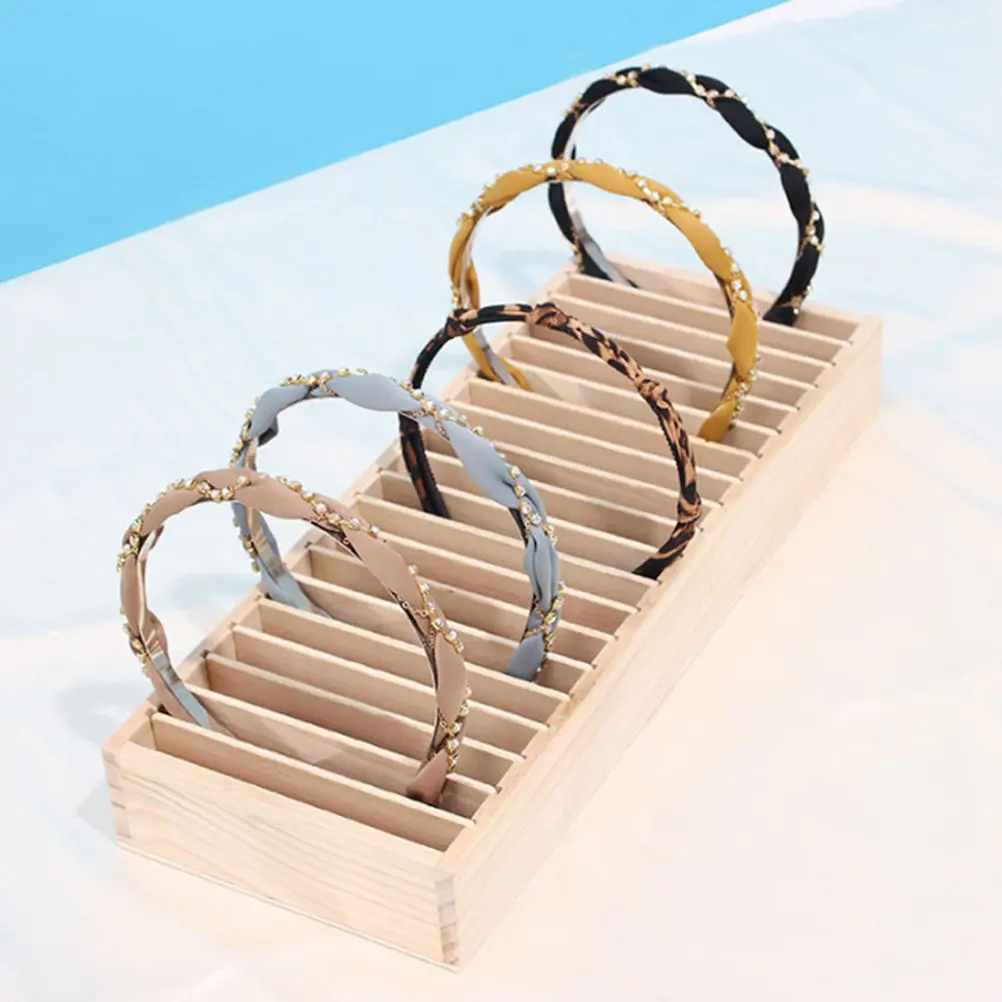

Подставка для ободков для волос, деревянная витрина для заколок, органайзер для украшений, держатель для головных уборов, настольное хранилище для дома, салона, бутика