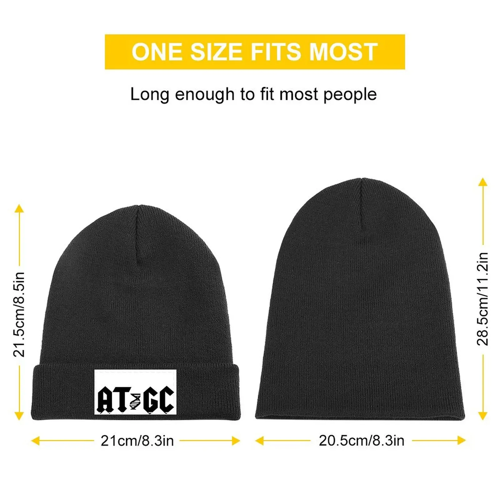 ATGC Molecular Biology Genetics Knitted Cap Icon Fishing cap For Men Women's