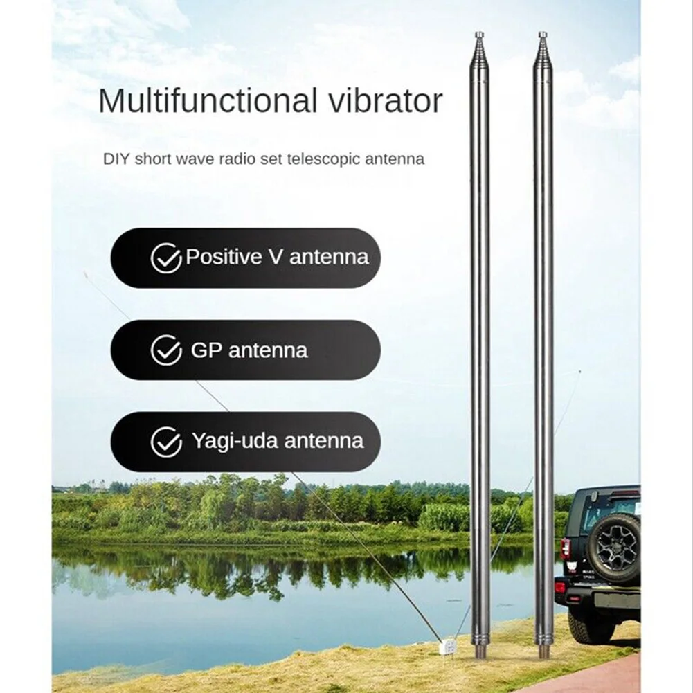 

4pcs Telescopic Antenna 5 6M 18 4FT for GP Whip Antenna Compatible with For Ham Radio Shortwave Antenna DIY Use