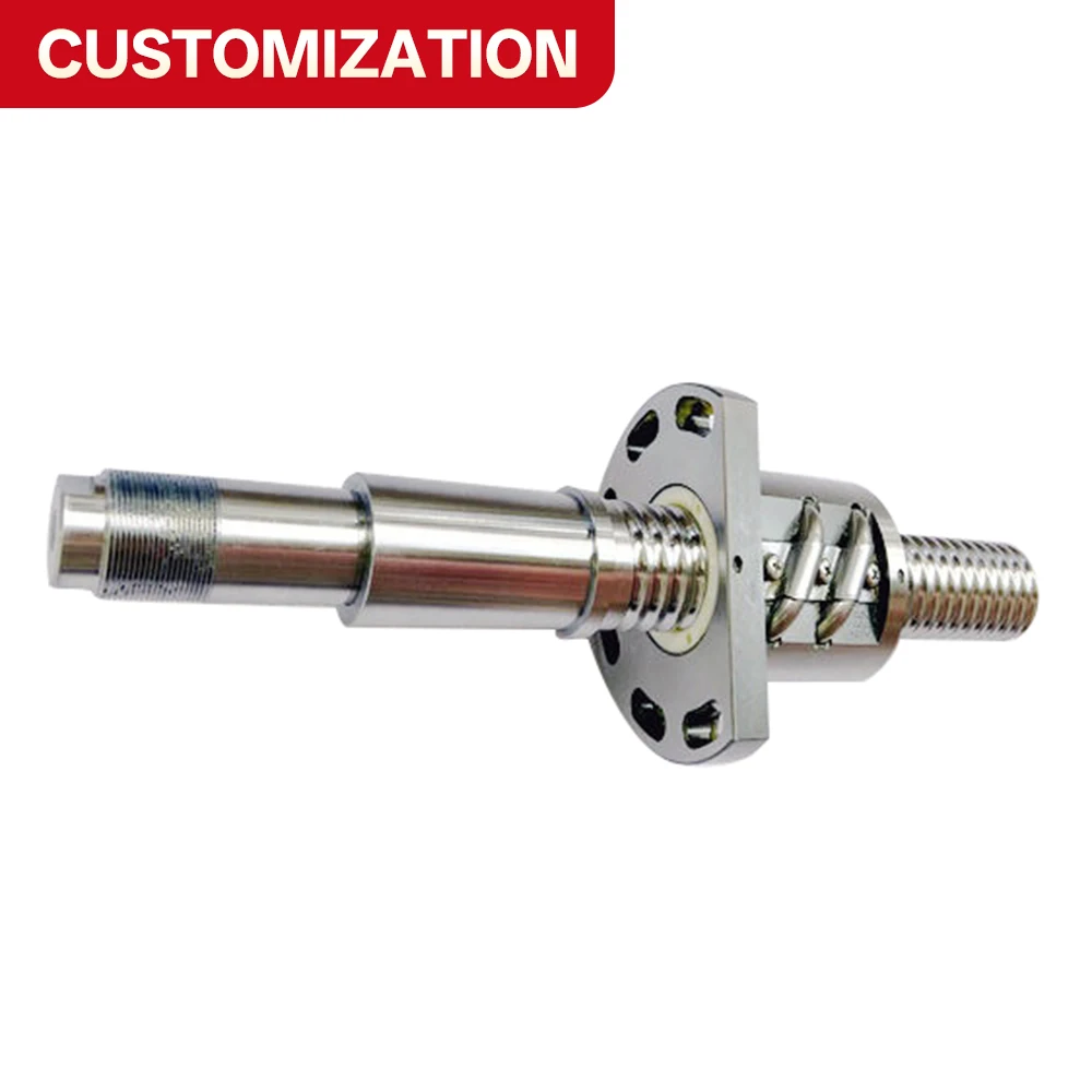 Customized ball screw for injection molding machine ejectors: HRC 55 tungsten-cobalt powder alloy with full hardening treatment