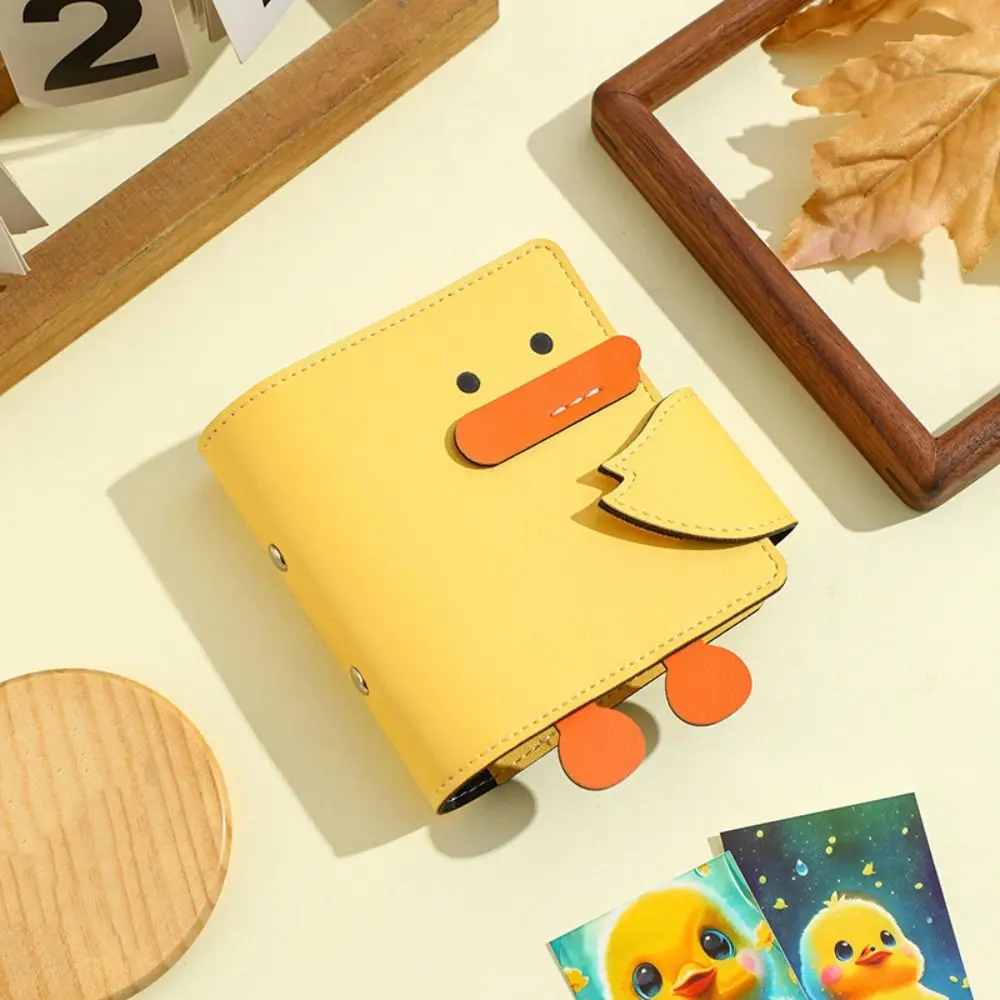 Yellow Duck Card Album One Grid 3-inch Postcard Storage Album Cartoon Design Durable Material Photo Storage Album