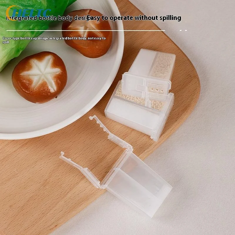 1/3/5pc 2in1 Camping Seasoning Shaker Multi-Purpose Spice Jar With Lid 2-Compartment Outdoor BBQ Cooking Salt Pepper Storage Box