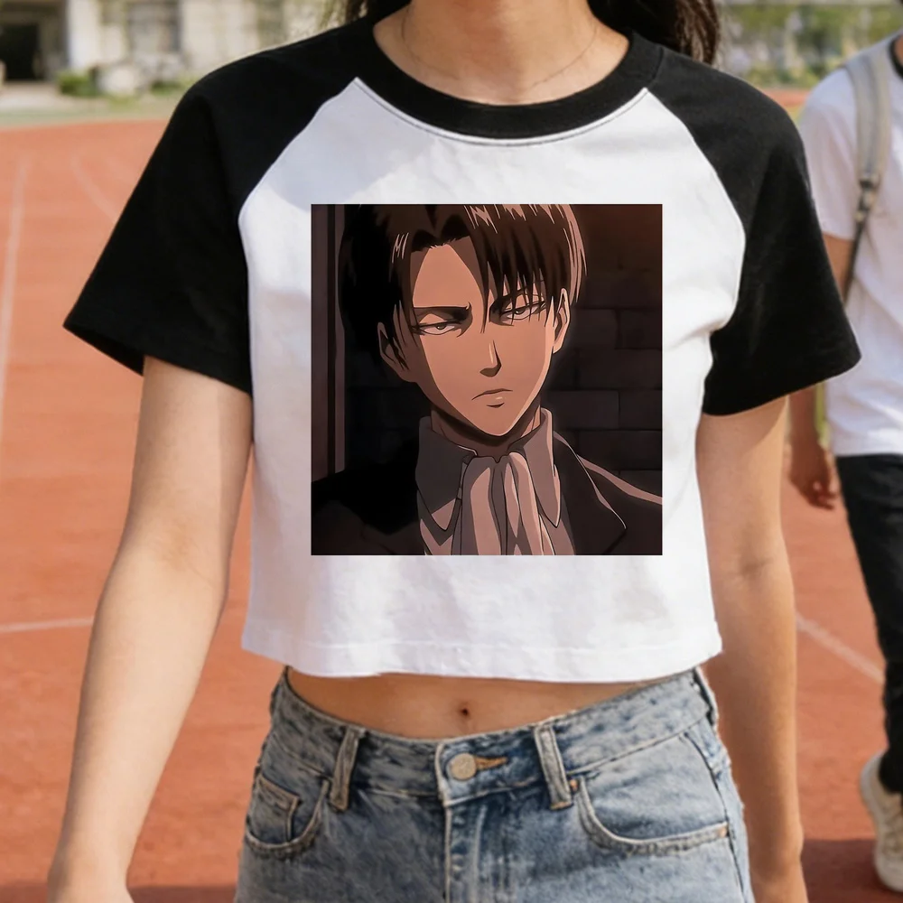 Attack on Titan crop top female manga grunge cutecore shirt meme harajuku gyaru cutecore scene