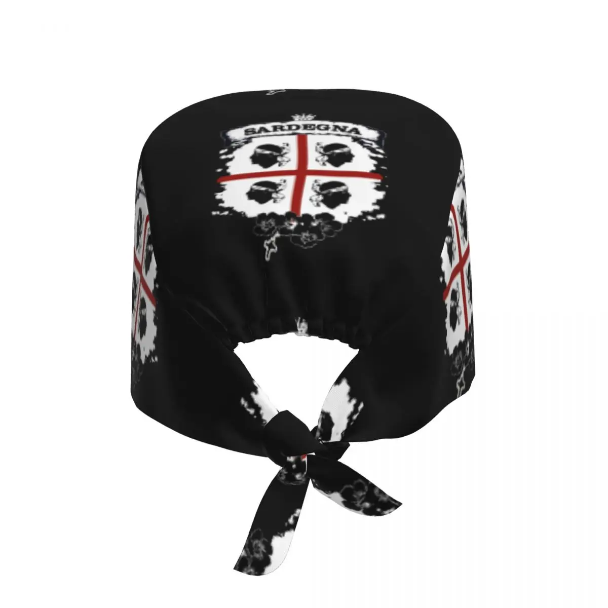 Custom Sardinia Flag Four Moors Medical Staff Scrubs Hat Women Men Italy Sardegna Coat of Arms For Chef Hat Scrub Caps
